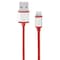 Power Up! Braided USB Cable w/ Metal Ends MFI 8-pin 4ft Red 191-051874 - alternate 2